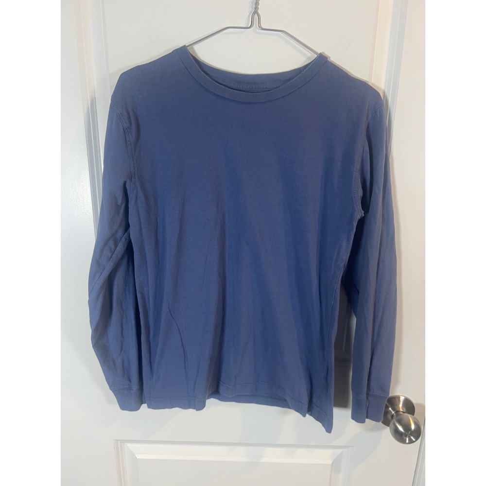 George Mens Long Sleeve T-Shirt Crewneck Blue XS